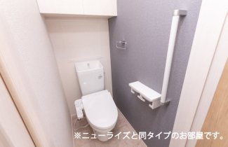 落ち着いた色調のトイレです