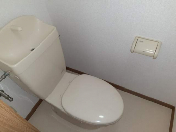 落ち着いた色調のトイレです