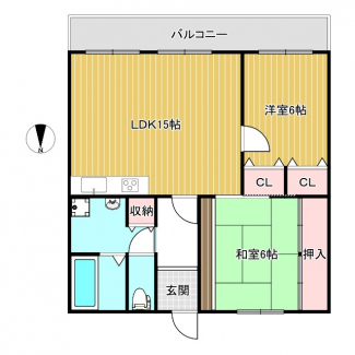 ゆとりのある2LDK