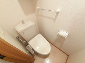 落ち着いた色調のトイレです