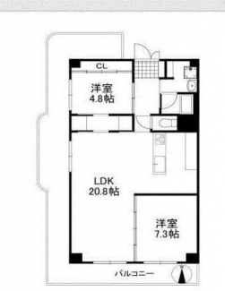 ２ＬＤＫ　間取り図