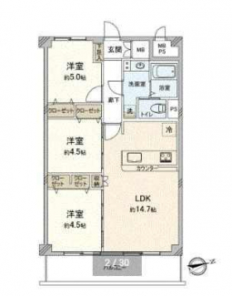 ３ＬＤＫ　間取り図