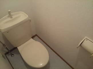 落ち着いた色調のトイレです