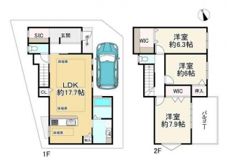 大阪市東住吉区矢田６丁目の中古一戸建ての画像