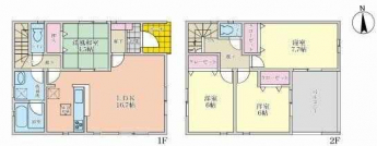 4部屋居室でお子様部屋や書斎にもお使いいただけます♪