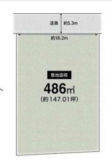 建築条件なし売り土地　古家あり　前面道路５．３ｍで駐車楽々で