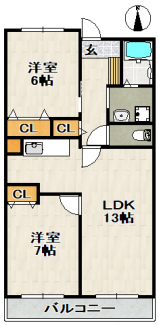 参考、同建物・反転間取りの号室