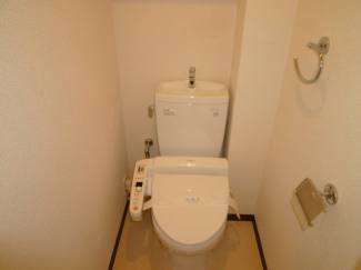 落ち着いた色調のトイレです