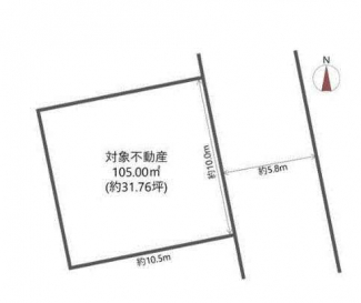 更地　整形地　東向き　建築条件なし売り土地　前面道路幅　広々