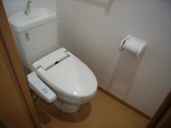 落ち着いた色調のトイレです