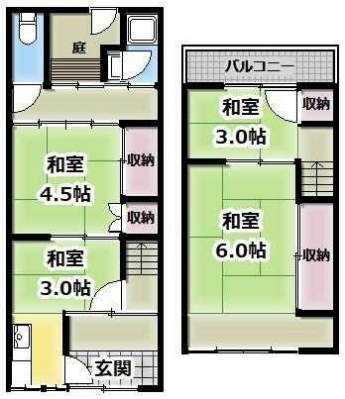 泉佐野市上町２丁目　連棟貸家の画像