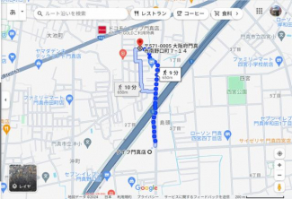 ライフ門真店まで656m