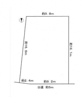 更地　整形地　建築条件なし売り土地　土地間口広々１１．６ｍあ