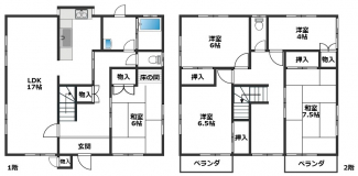 5LDKの広々とした間取りです