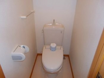 落ち着いた色調のトイレです