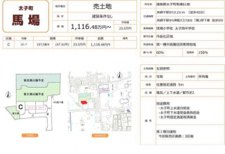 揖保郡太子町馬場の売地の画像