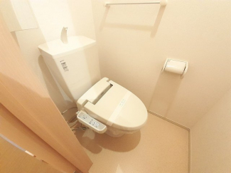 落ち着いた色調のトイレです