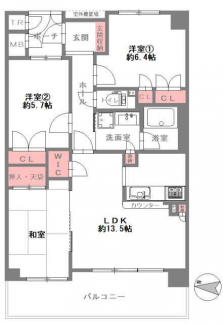 ３ＬＤＫ　間取り図