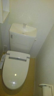 落ち着いた色調のトイレです