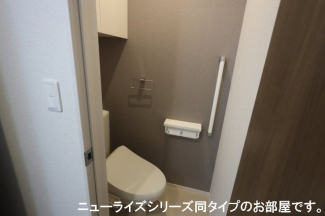 落ち着いた色調のトイレです