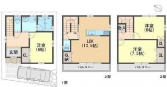 ３ＬＤＫ　間取り図