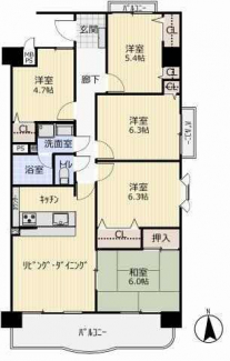 東南角部屋、５ＬＤＫです