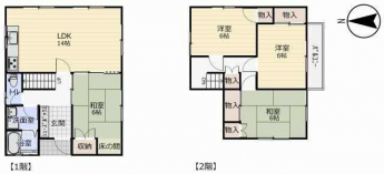 リフォーム工事後の間取りとなります。機能的な家事動線となりま