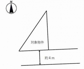 本物件は三角地となっております。住宅地や駐車場用地としてご利