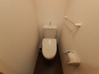 落ち着いた色調のトイレです