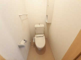 落ち着いた色調のトイレです