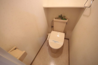 落ち着いた色調のトイレです