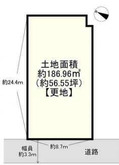 更地　整形地　建築条件なし売り土地