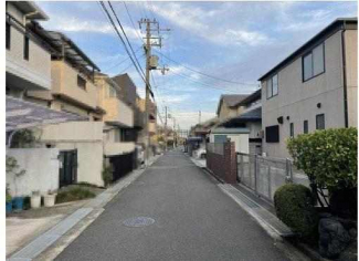 整形地　建築条件なし売り土地　前面道路との高低差なし　土地間