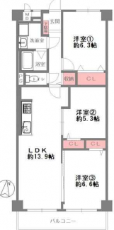 ３ＬＤＫ　間取り図