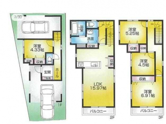 ４ＬＤＫ　間取り図