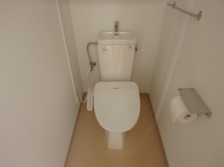 落ち着いた色調のトイレです