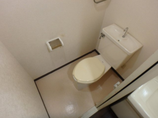 落ち着いた色調のトイレです