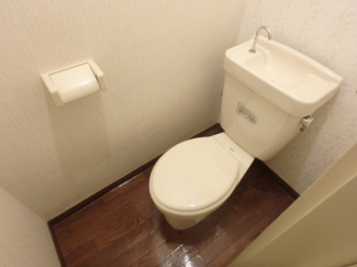 落ち着いた色調のトイレです