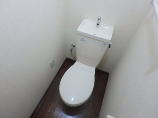 落ち着いた色調のトイレです