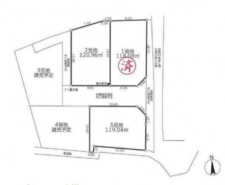 土地売り区画　３区画　残２区画　北東角地　完成宅地更地　建築