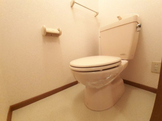 落ち着いた色調のトイレです