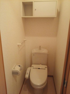 落ち着いた色調のトイレです