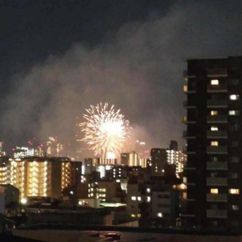 天神花火（２０２４年７月本物件より撮影）