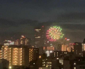 天神花火（２０２４年７月本物件より撮影）