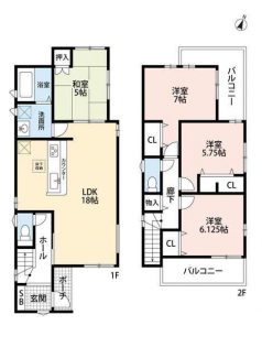 （１号地）、価格３８８０万円、４ＬＤＫ、土地面積１２６．９７