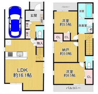 堺市西区鳳中町９丁の新築一戸建ての画像