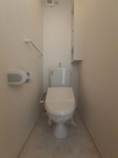 落ち着いた色調のトイレです