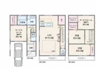 ４ＬＤＫ　間取り図