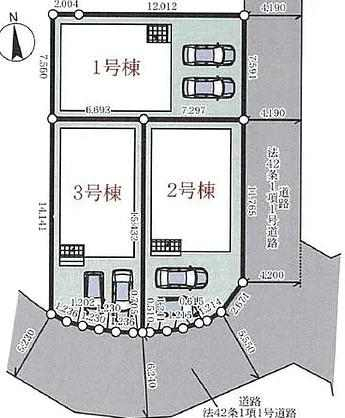 全３区画　堂々完成済み　本件１号地