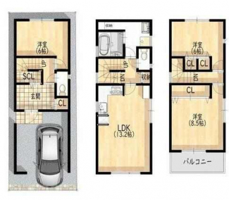 ３ＬＤＫ　間取り図